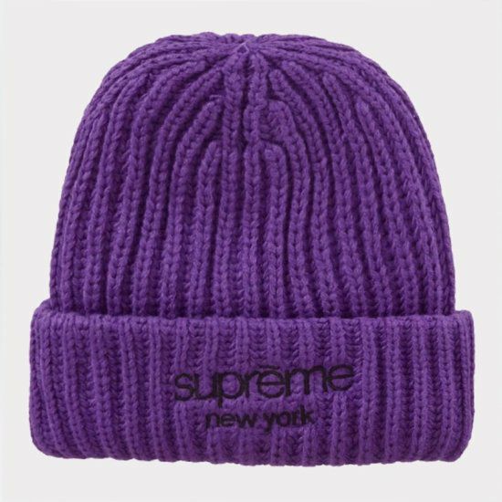 Supreme シュプリーム 2023AW Classic Logo Chunky Ribbed Beanie 