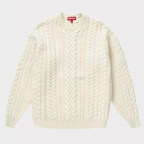 Supreme シュプリーム 2023AW Applique Cable Knit Sweater アップリケ 