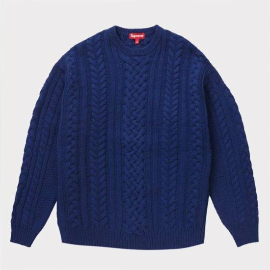 Supreme シュプリーム 2023AW Applique Cable Knit Sweater アップリケ 