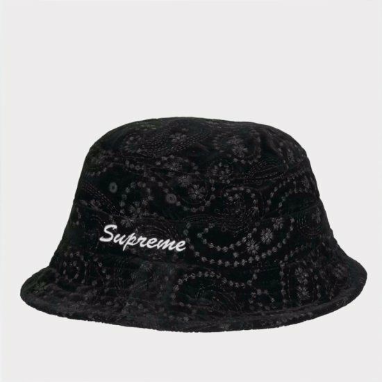 Supreme シュプリーム 2023AW Velvet Paisley Boonie ベルベット 