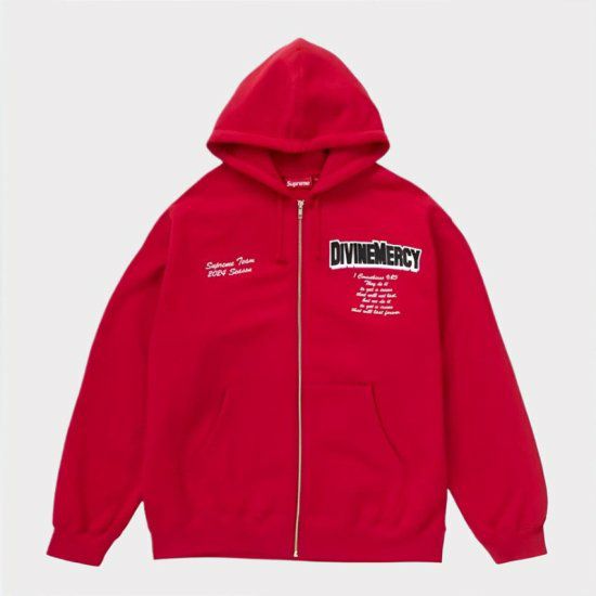 Supreme シュプリーム 2024SS Salvation Zip Up Hooded Sweatshirt サルベーションジップアップフード パーカー レッド 赤 | Supreme(シュプリーム)オンライン通販専門店 Be-supremer I 新作2024AW販売中