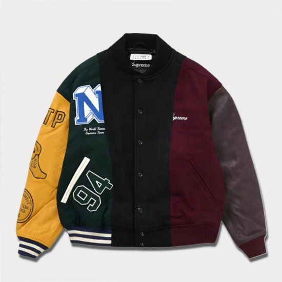 Supreme シュプリーム 2024SS MM6 Maison Margiela Split Varsity Jacket MM6 メゾンマルジェラジャケット マルチカラー | Supreme(シュプリーム)オンライン通販専門店 Be-supremer I 新作2024AW販売中