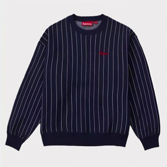 Supreme シュプリーム 2024SS Pinstripe Crewneck ピンストライプ