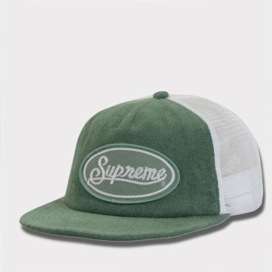 Supreme シュプリーム 2024SS Terry Mesh Back 5Panel Cap テリーメッシュバック5パネルキャップ 帽子 ワークティール 緑1