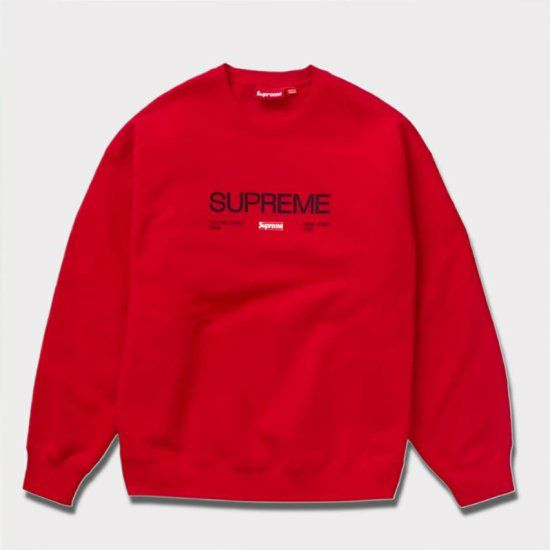 Supreme シュプリーム 2024SS Established Crewneck エスタブリッシュクルーネック  レッド 赤