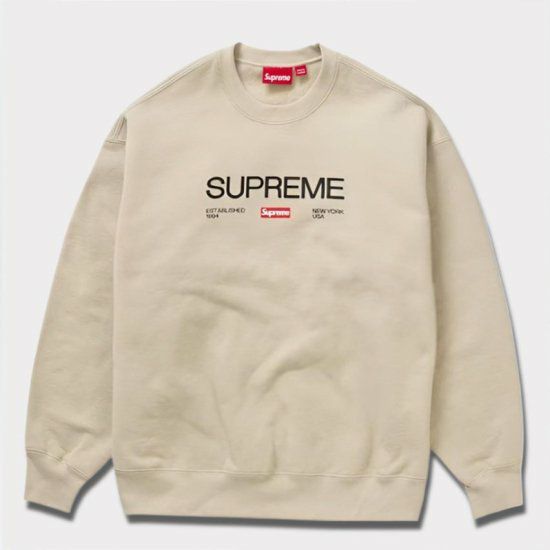 Supreme シュプリーム 2024SS Established Crewneck エスタブリッシュクルーネック  クレイ