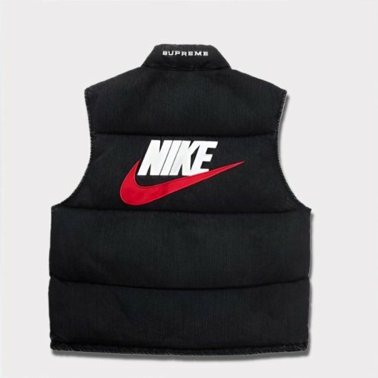 Supreme シュプリーム 2024SS Nike Denim Puffer Vest ナイキデニムパファーベスト ブラック 黒1