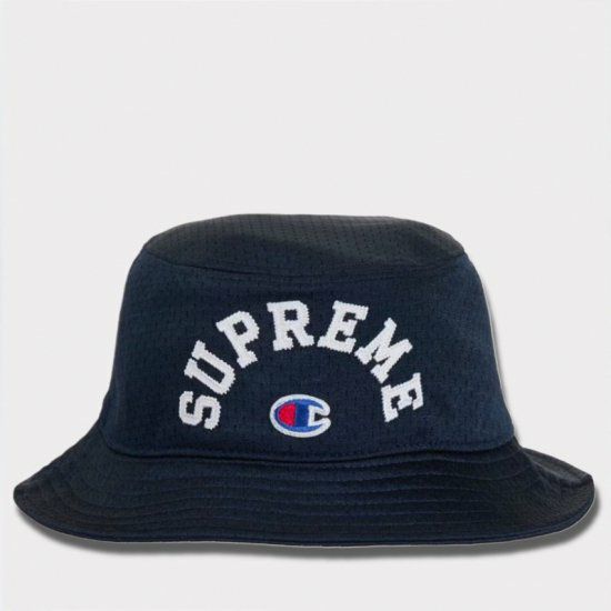 Supreme シュプリーム 2024SS Champion Mesh Crusher Hat チャンピオンメッシュクラッシャーハット 帽子 ネイビー 紺