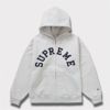 Supreme シュプリーム 2024SS Champion Zip Up Hooded Sweatshirt チャンピオンジップアップフードパーカー アッシュグレー　灰