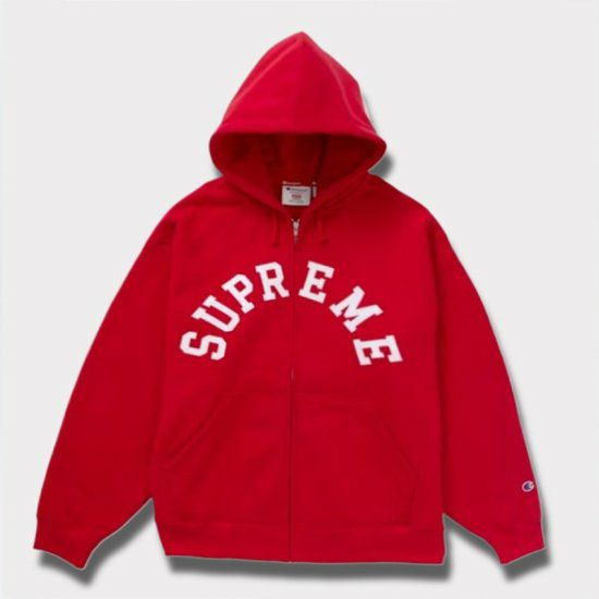 Supreme シュプリーム 2024SS Champion Zip Up Hooded Sweatshirt チャンピオンジップアップフードパーカー レッド 赤