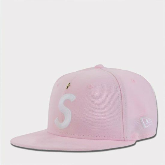 Supreme シュプリーム 2024SS  Gold Cross S Logo New Era Cap ゴールドクロスSロゴニューエラキャップ 帽子 ピンク1