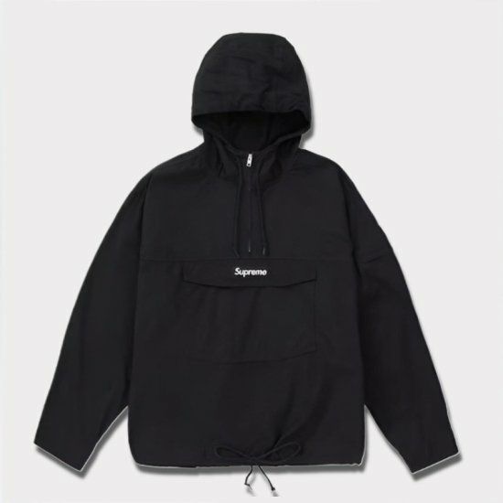 Supreme シュプリーム 2024SS Cotton Utility Anorak Jacket コットンユーティリティアノラックジャケット ブラック 黒1