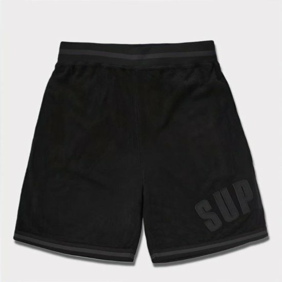 Supreme シュプリーム 2024SS Ultrasuede Mesh Short ウルトラスエードメッシュショーツ ブラック 黒1