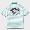 2024SS Melvins Stripes S/S Polo メルヴィンズ ストライプショートスリーブポロ ホワイト 白1