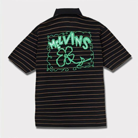 Supreme シュプリーム 2024SS Melvins Stripes S/S Polo メルヴィンズ ストライプショートスリーブポロ ブラック 黒1