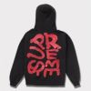 Supreme シュプリーム 2024SS Paint Hooded Sweatshirt ペイントフードパーカー ブラック 黒1