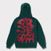 Supreme シュプリーム 2024SS Paint Hooded Sweatshirt ペイントフードパーカー ダークグリーン 緑1