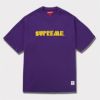 Supreme シュプリーム 2024SS Stencil Embroidered S/S Top Tee ステンシルエンブロイダードエスエストップ Tシャツ パープル 紫