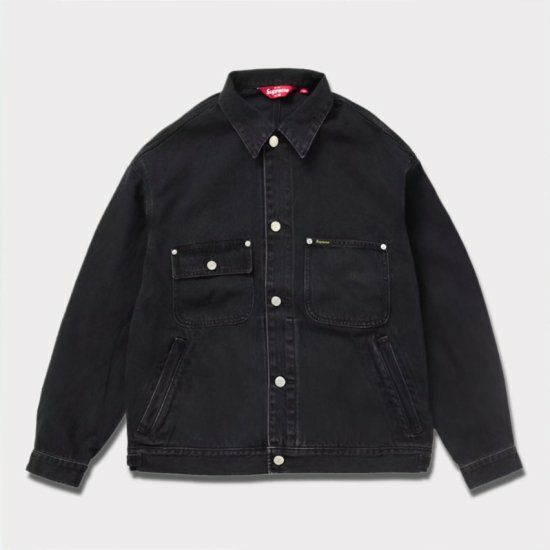 Supreme シュプリーム 2024SS Denim Chore Trucker Jacket デニムチョアトラッカージャケット ブラック 黒 |  Supremeオンライン通販専門店 Be-supremer