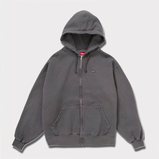 Supreme シュプリーム 2024SS Overdyed Small Box Zip Up Hooded Sweatshirt オーバーダイドジップアップパーカー ブラック 黒