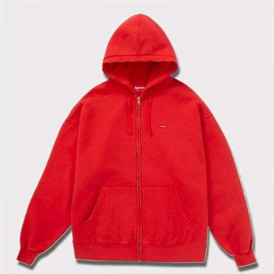 Supreme シュプリーム 2024SS Overdyed Small Box Zip Up Hooded Sweatshirt オーバーダイドジップアップパーカー レッド 赤