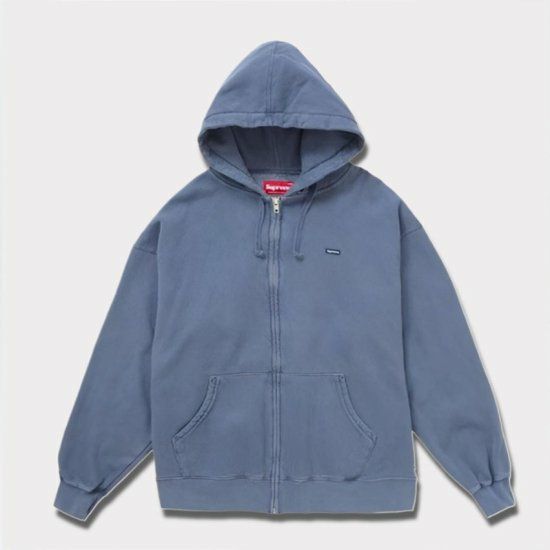 Supreme シュプリーム 2024SS Overdyed Small Box Zip Up Hooded Sweatshirt オーバーダイドジップアップパーカー ダークスレート