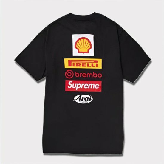 Supreme シュプリーム 2024SS Ducati Logos Tee ドゥカティロゴTシャツ ブラック 黒1