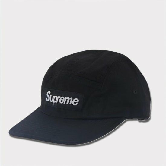 Supreme シュプリーム 2024SS Washed Chino Twill Camp Cap ウォッシュチノツイルキャンプキャップ ブラック 黒(ナイロンベルト)