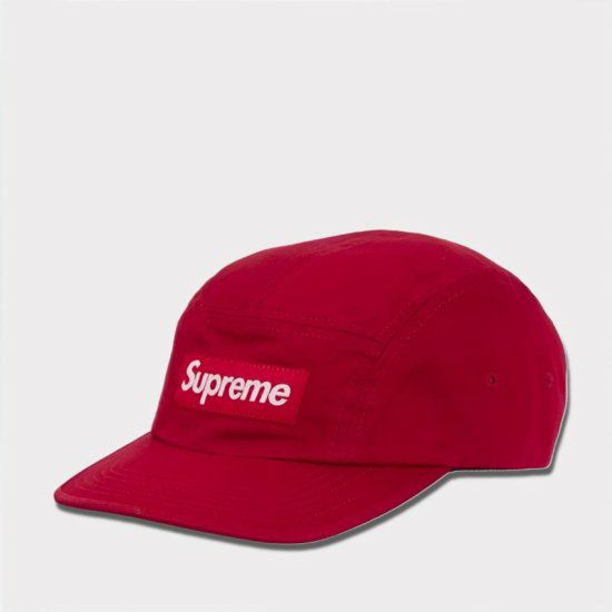 Supreme シュプリーム 2024SS Washed Chino Twill Camp Cap ウォッシュチノツイルキャンプキャップ レッド　赤(ナイロンベルト)1