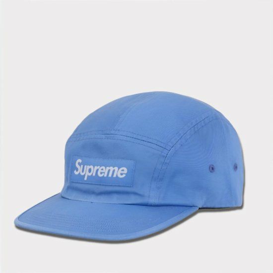 Supreme シュプリーム 2024SS Washed Chino Twill Camp Cap ウォッシュチノツイルキャンプキャップ ライトロイヤル(ナイロンベルト)1