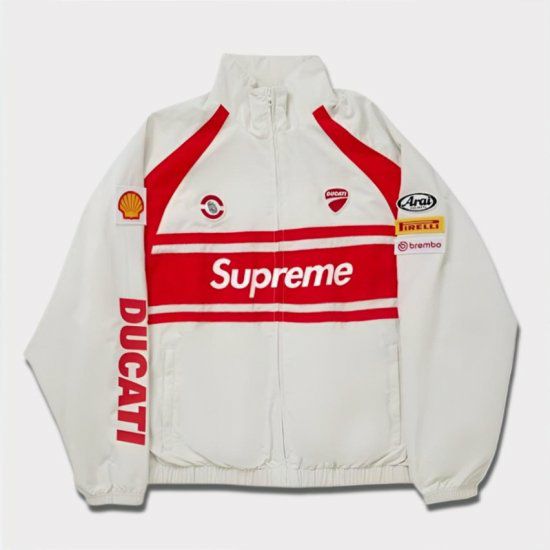 Supreme シュプリーム 2024SS Ducati Track Jacket ドゥカティトラックジャケット ライトグレー 灰1