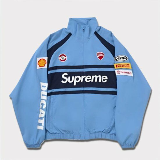 Supreme シュプリーム 2024SS Ducati Track Jacket ドゥカティトラックジャケット ライトブルー　青1