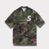 新作 supreme s logo baseball henley ウッドランドカモ1