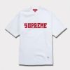 新作 supreme Twill Appliqu&#233; S/S Top ホワイト