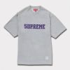 新作 supreme twill applique ss top tee ヘザーグレー