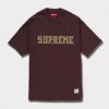 新作 supreme twill applique ss top ブラウン