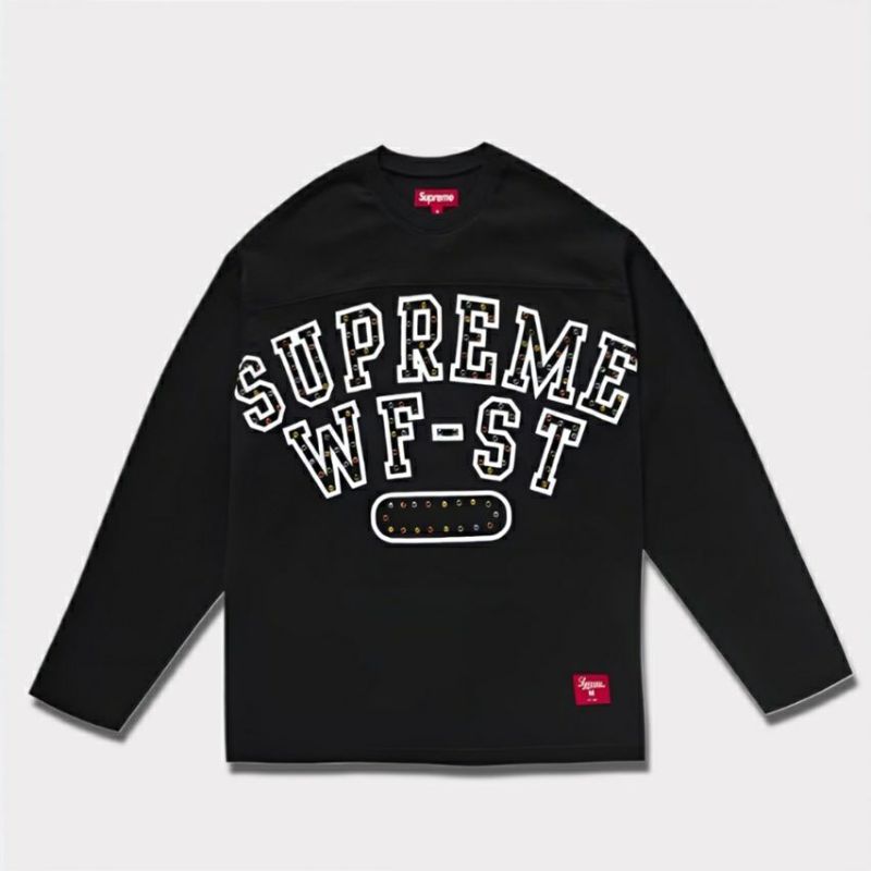 新作 supreme Athletic Studded L/S Topブラック1