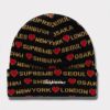 新作 supreme hearts beanie ブラック