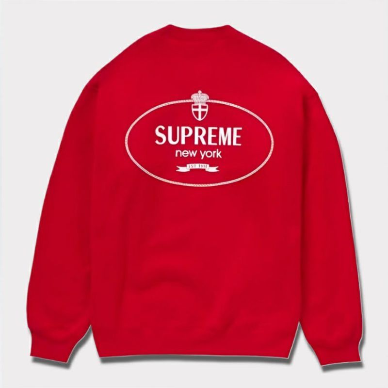 Supreme シュプリーム 2024AW Crest Crewneck クレストクルーネック レッド 赤