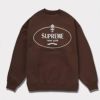 supreme 新作 24aw crest crewneck ブラウン1