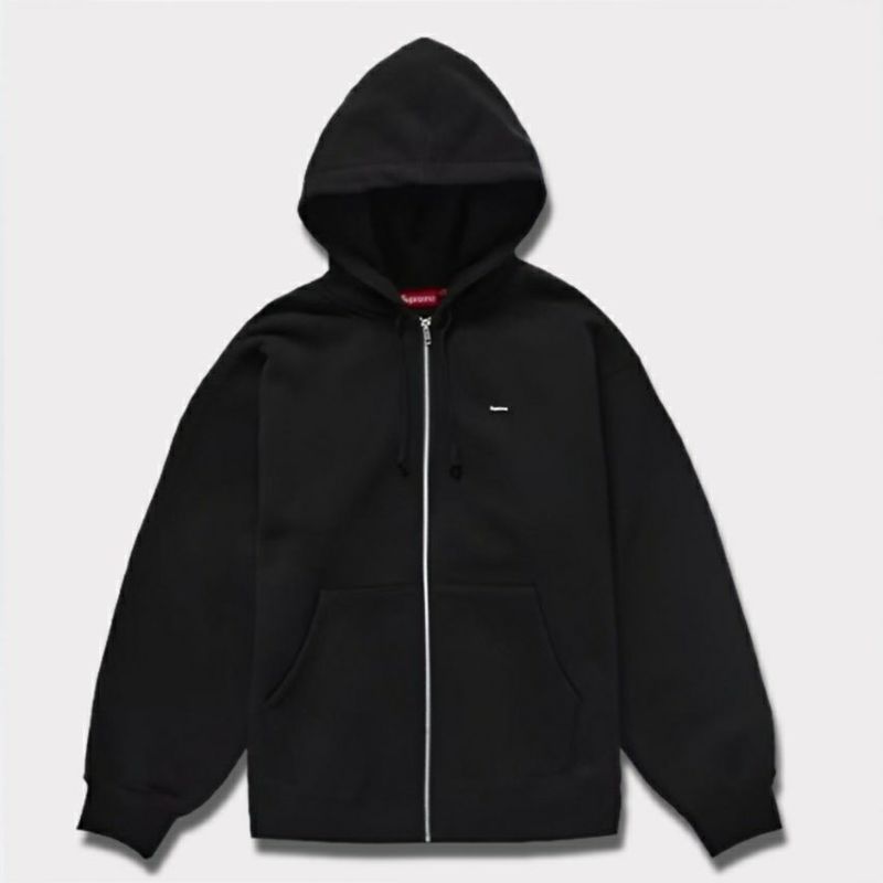 supreme 新作 24aw small box zip hooded sweatshirt ブラック