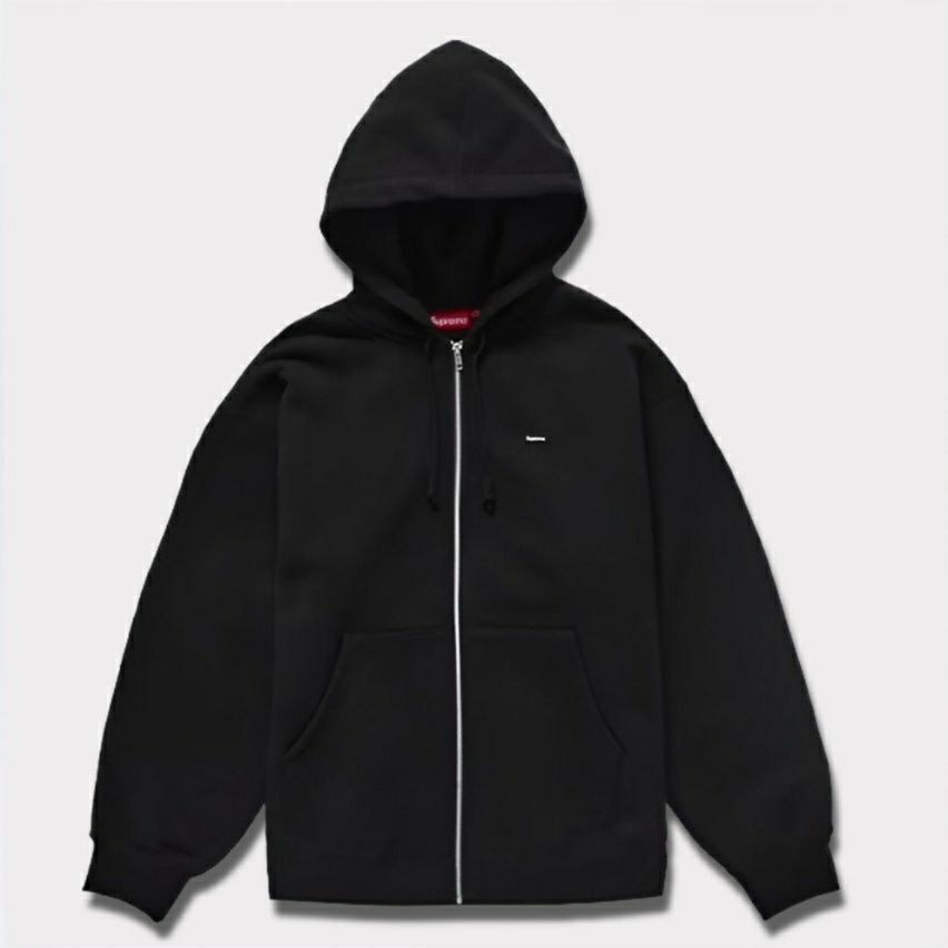 Supreme シュプリーム 2024AW Small Box Zip Up Hooded Sweatshirt スモールボックスジップアップフード パーカー ブラック