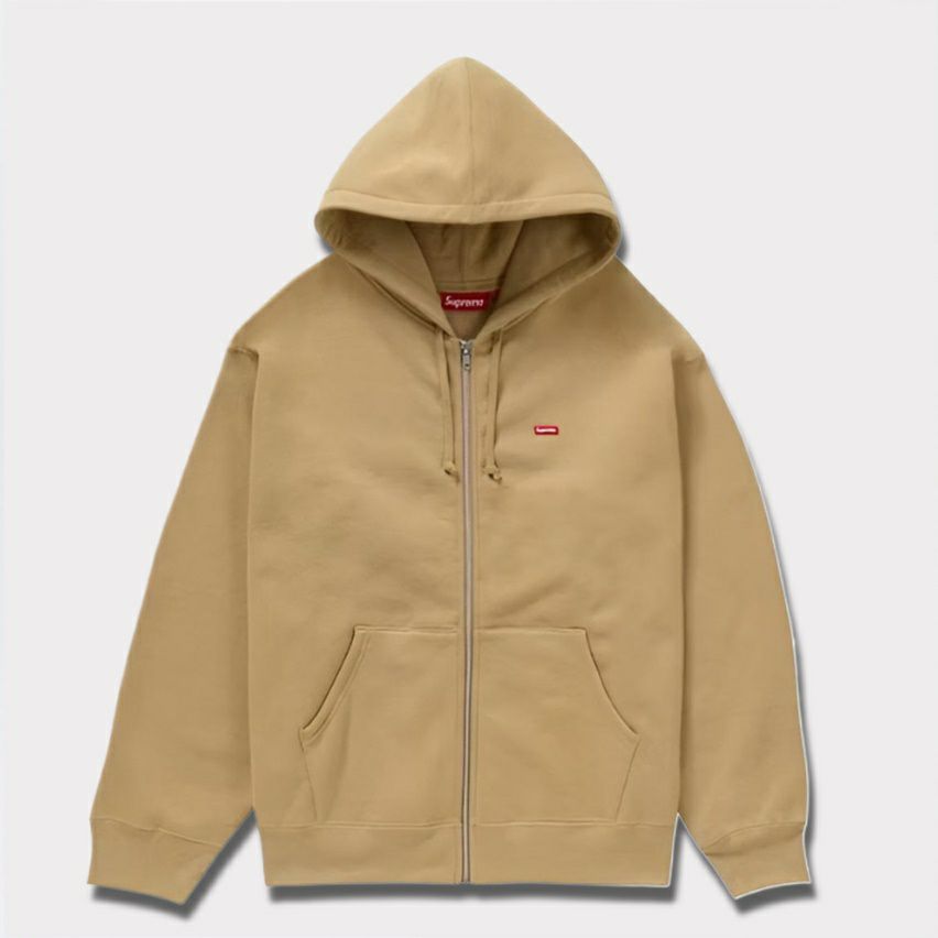 Supreme シュプリーム 2024AW Small Box Zip Up Hooded Sweatshirt スモールボックスジップアップフード パーカー ダークタン