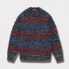 sureme 新作 24aw waffle small box sweater ストライプメランジ