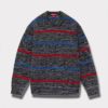 sureme 新作 24aw waffle small box sweater ストライプメランジ