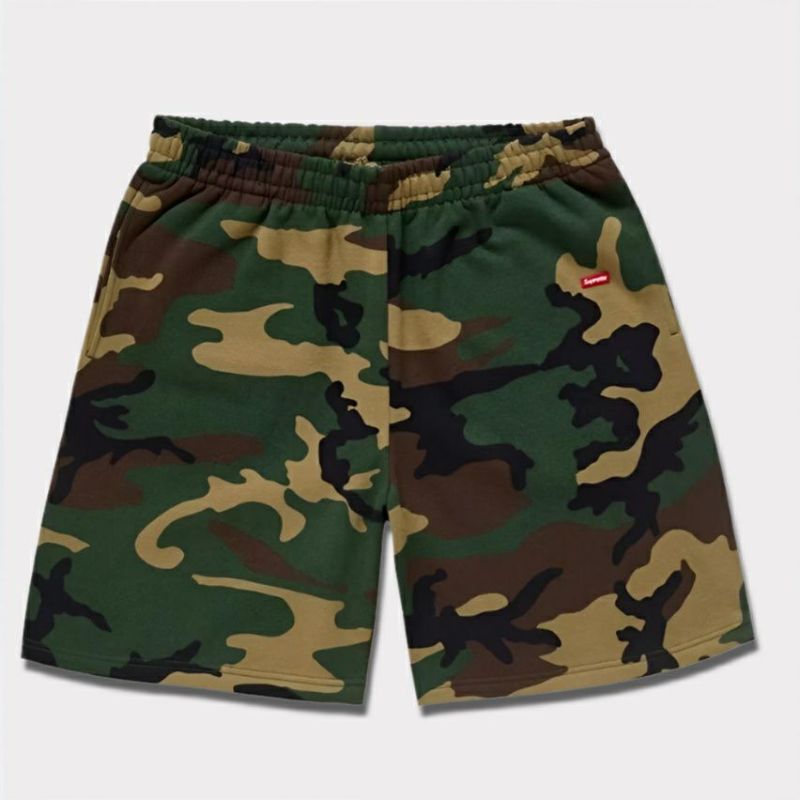 supreme 新作 24aw small box sweatshort 　ウッドランドカモ