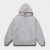 supreme 24aw 新作 satin applique hooded sweatshirt パーカー ヘザーグレー1