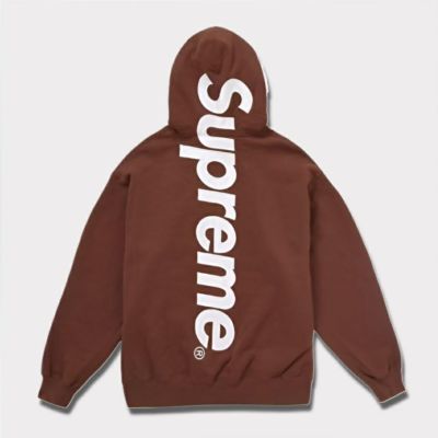 Supreme シュプリーム 2024AW Satin Applique Hooded Sweatshirt サテンアップリケフードパーカー ブラウン  茶