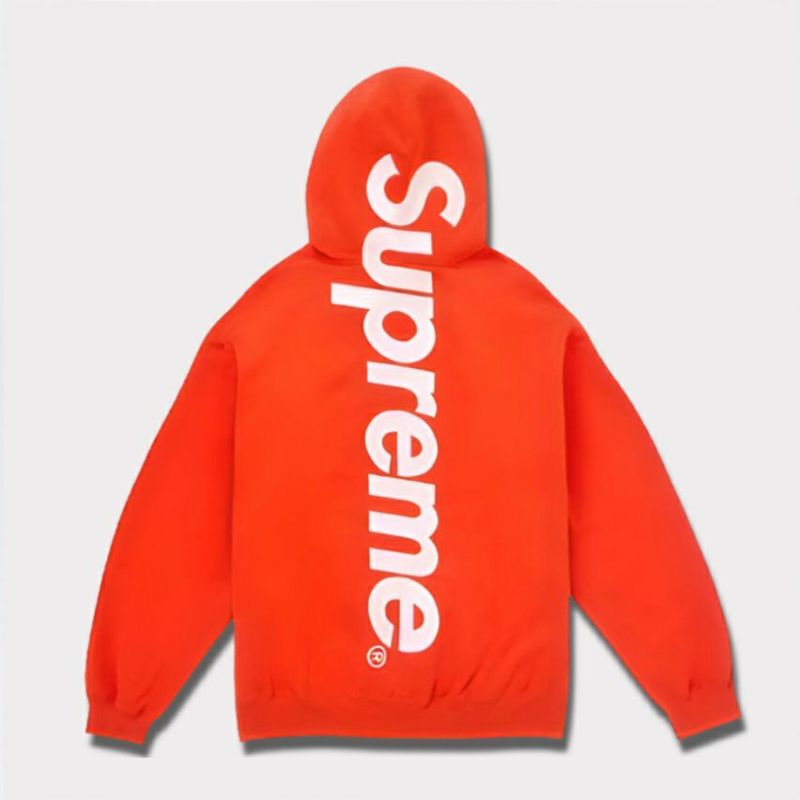 Supreme シュプリーム 2024AW Satin Applique Hooded Sweatshirt サテンアップリケフードパーカー オレンジ