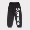 supreme 24aw 新作 satin applique sweatpant パンツ　ブラック